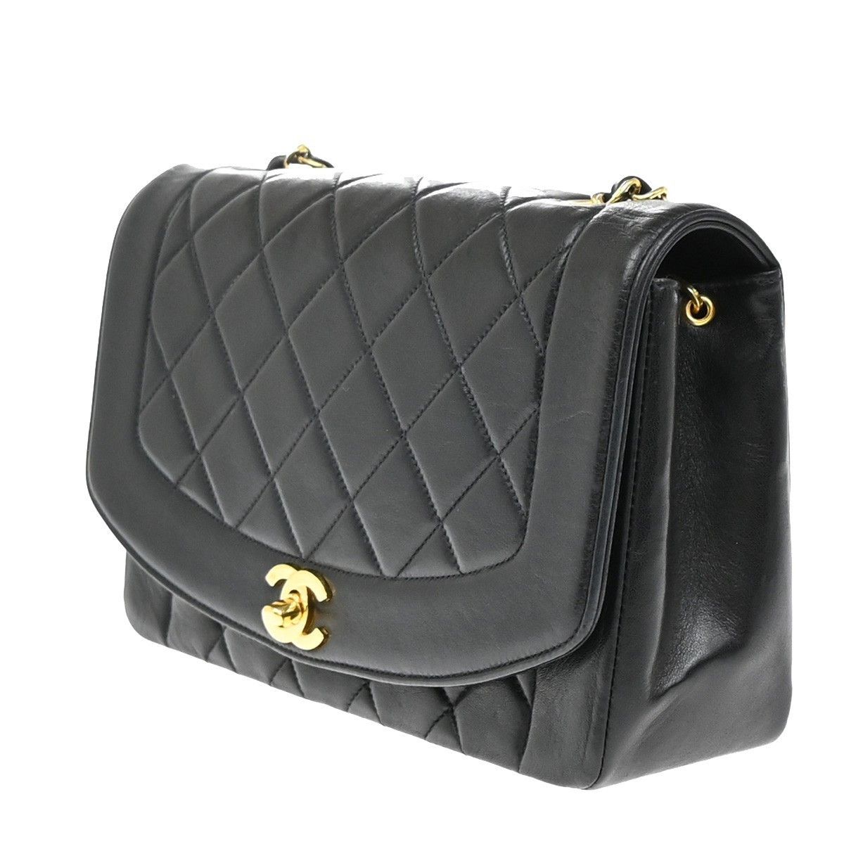Chanel Chanel Vintage Diana Flap Bag Quilted Lambskin Size ONE SIZE - 3 Thumbnail