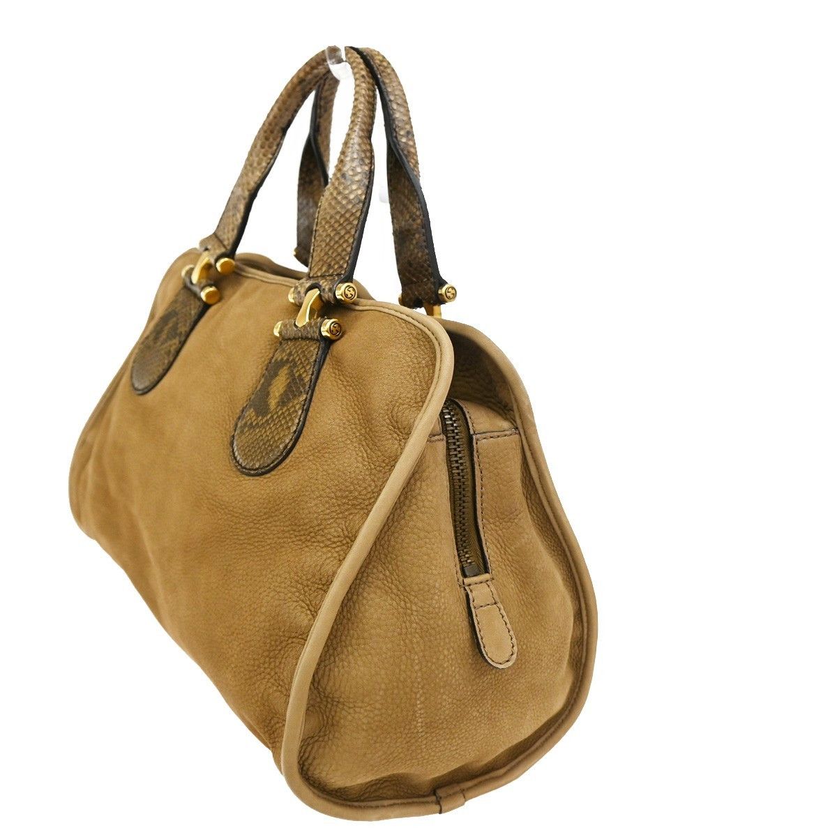 Gucci Gucci Twice Satchel Nubuck with Python Size ONE SIZE - 4 Thumbnail