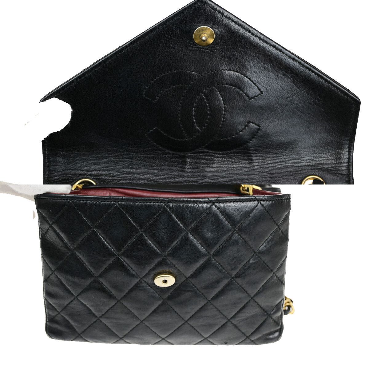 Chanel Chanel Vintage Envelope Flap Bag Quilted Lambskin Size ONE SIZE - 15 Thumbnail