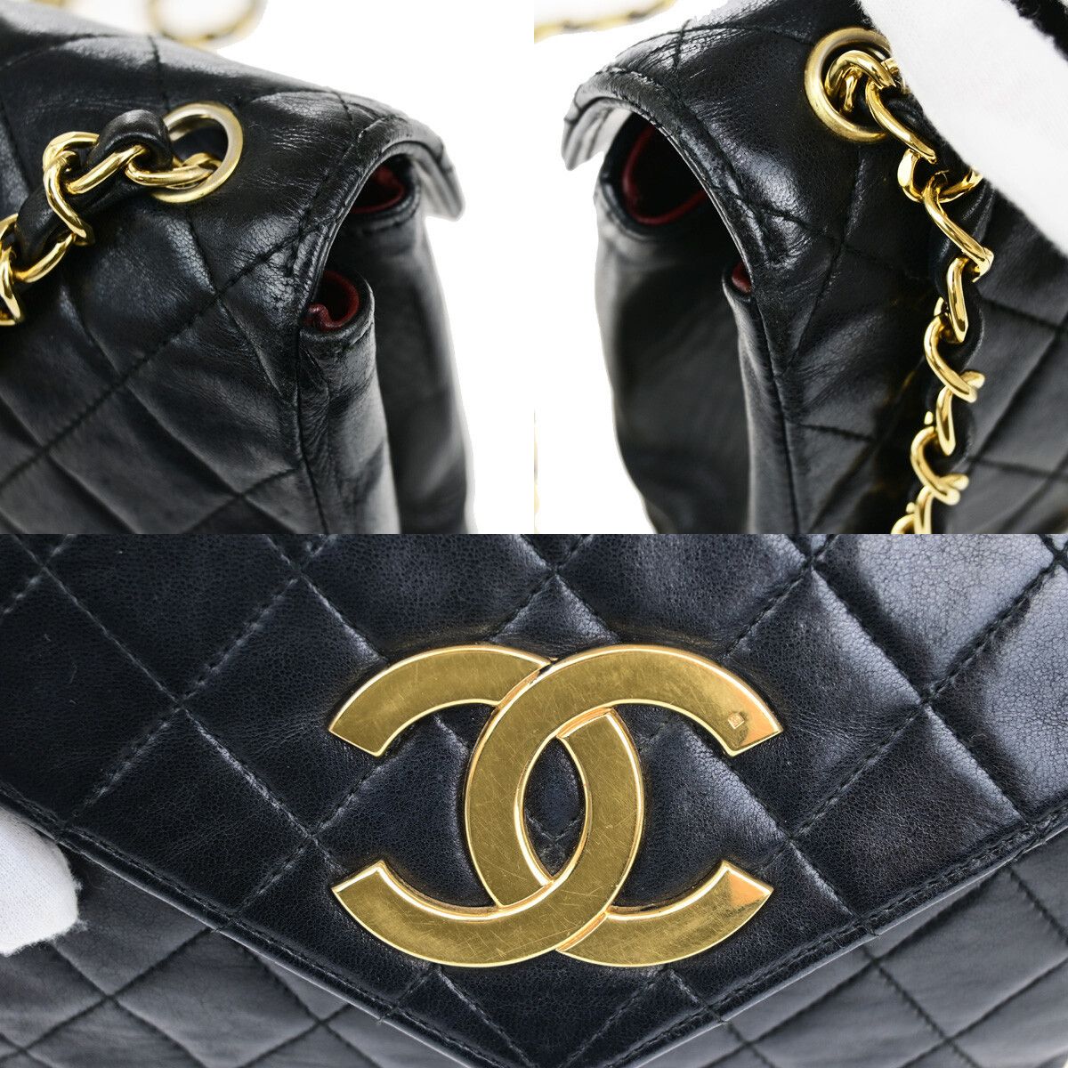 Chanel Chanel Vintage Envelope Flap Bag Quilted Lambskin Size ONE SIZE - 10 Thumbnail