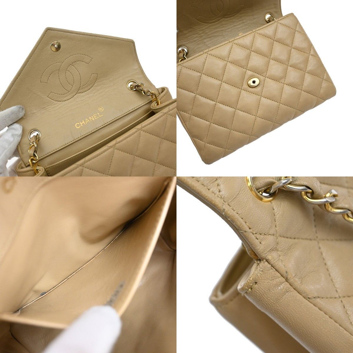 Chanel Chanel Vintage Envelope Flap Bag Quilted Lambskin Size ONE SIZE - 12 Thumbnail