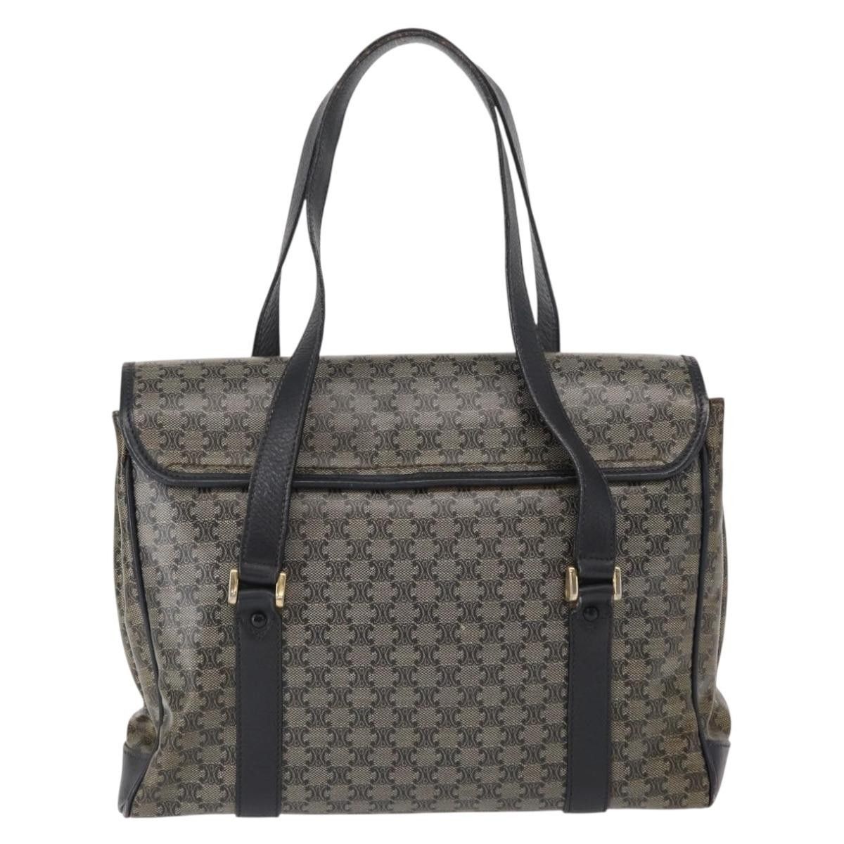 Celine Celine Vintage Macadam Shoulder Bag Canvas and Leather Size ONE SIZE - 2 Thumbnail