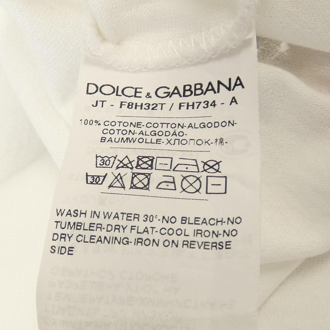 Dolce & Gabbana Dolce & Gabbana Dolce&Gabbana T-shirt Cotton T-Shirts F8H32T/FH734 DUTY FREE for USA Size ONE SIZE - 3 Thumbnail