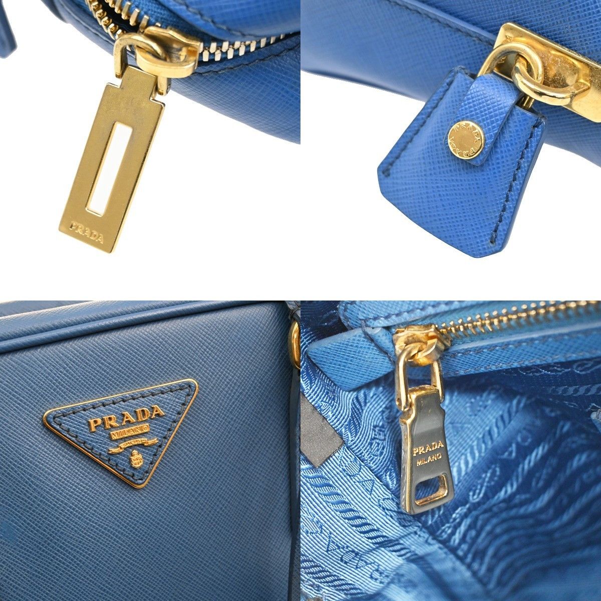 Prada Prada Bauletto Bag Saffiano Leather Size ONE SIZE - 10 Thumbnail