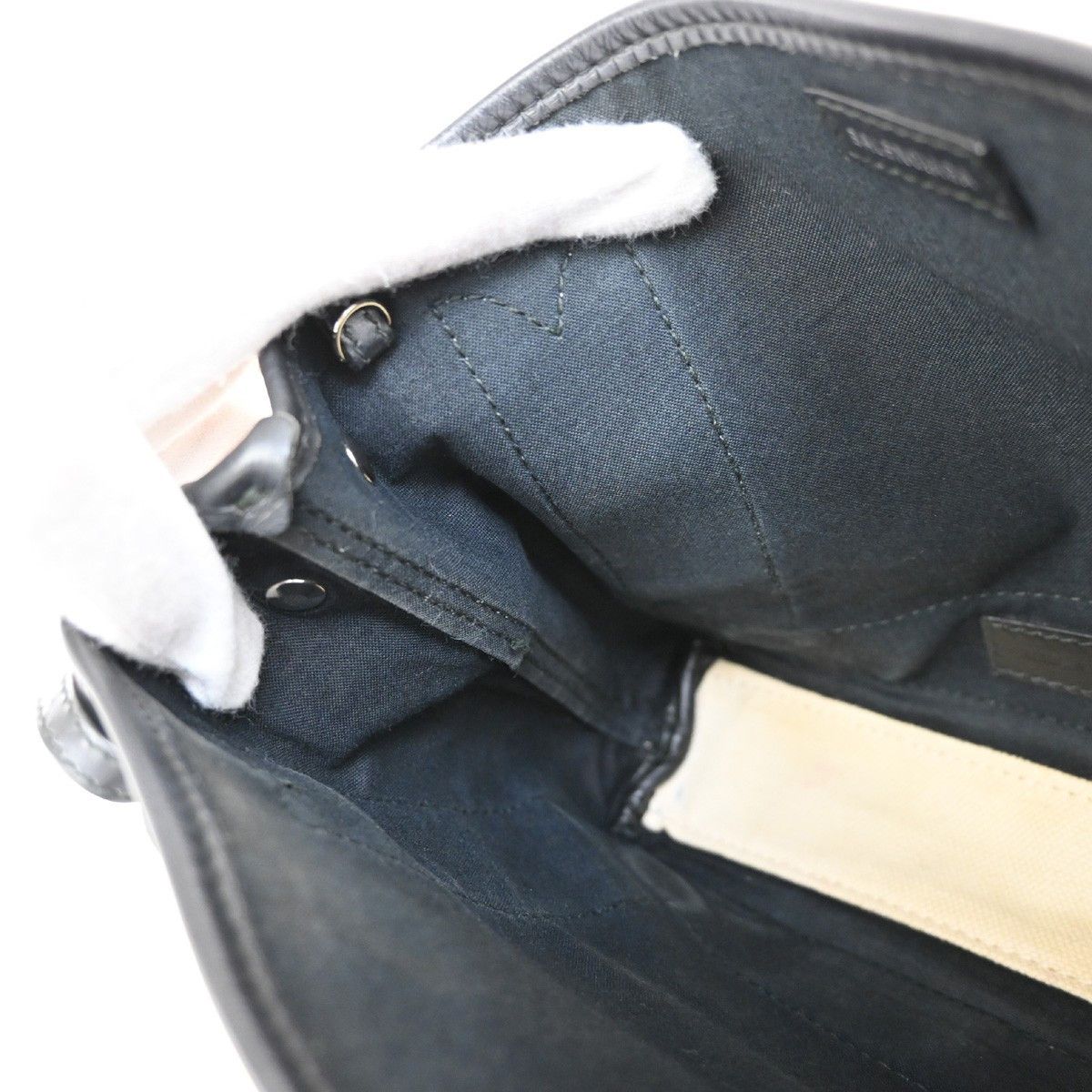 Balenciaga Balenciaga Navy Cabas Canvas with Leather Size ONE SIZE - 11 Thumbnail