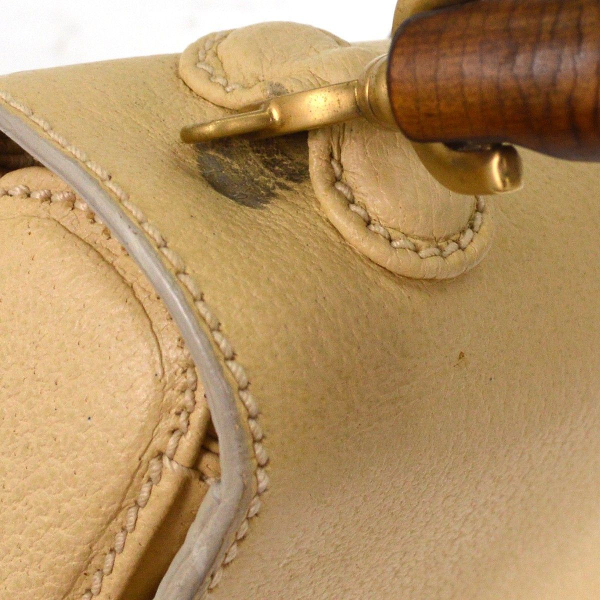 Gucci Gucci Vintage Convertible Bamboo Top Handle Bag Leather Size ONE SIZE - 8 Thumbnail