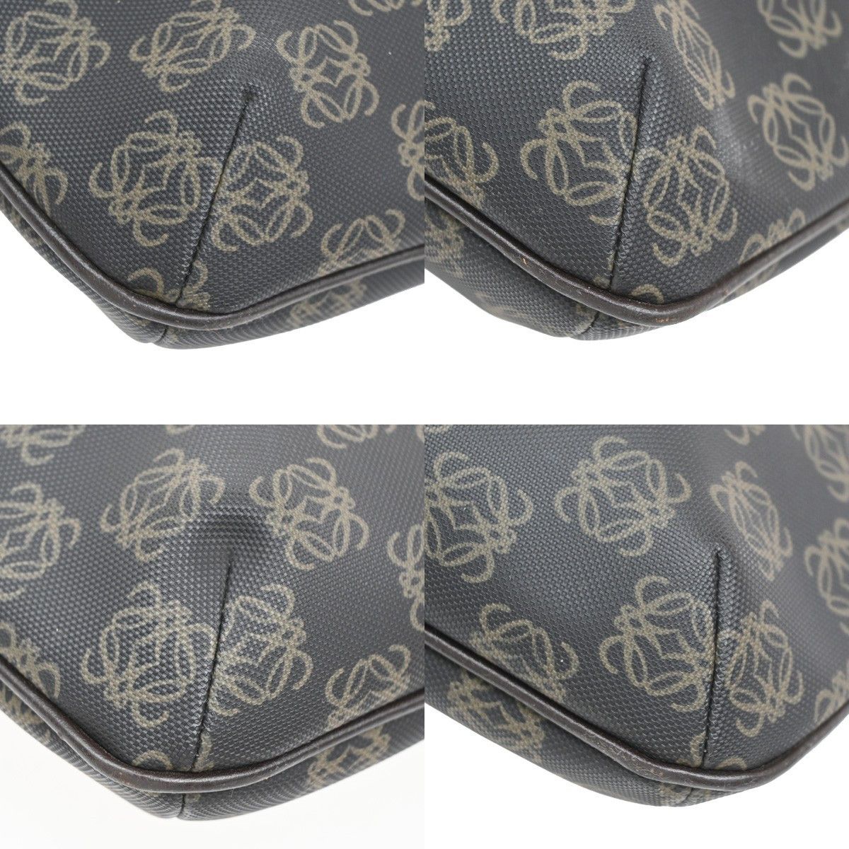Loewe Loewe Vintage Anagram Zip Crossbody Bag PVC Leather Size ONE SIZE - 9 Thumbnail