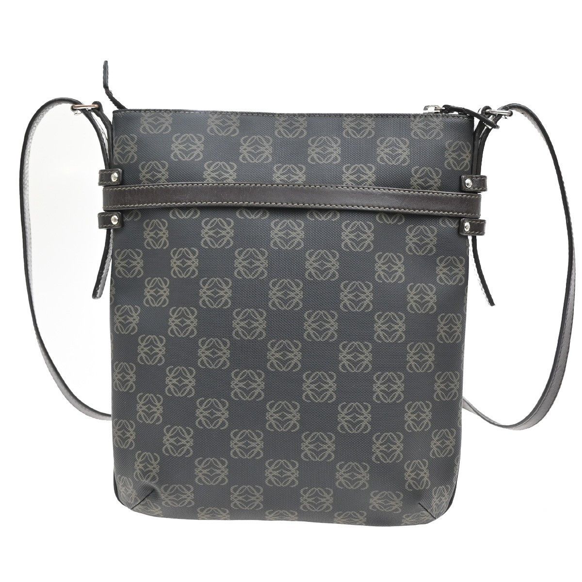 Loewe Loewe Vintage Anagram Zip Crossbody Bag PVC Leather Size ONE SIZE - 2 Thumbnail