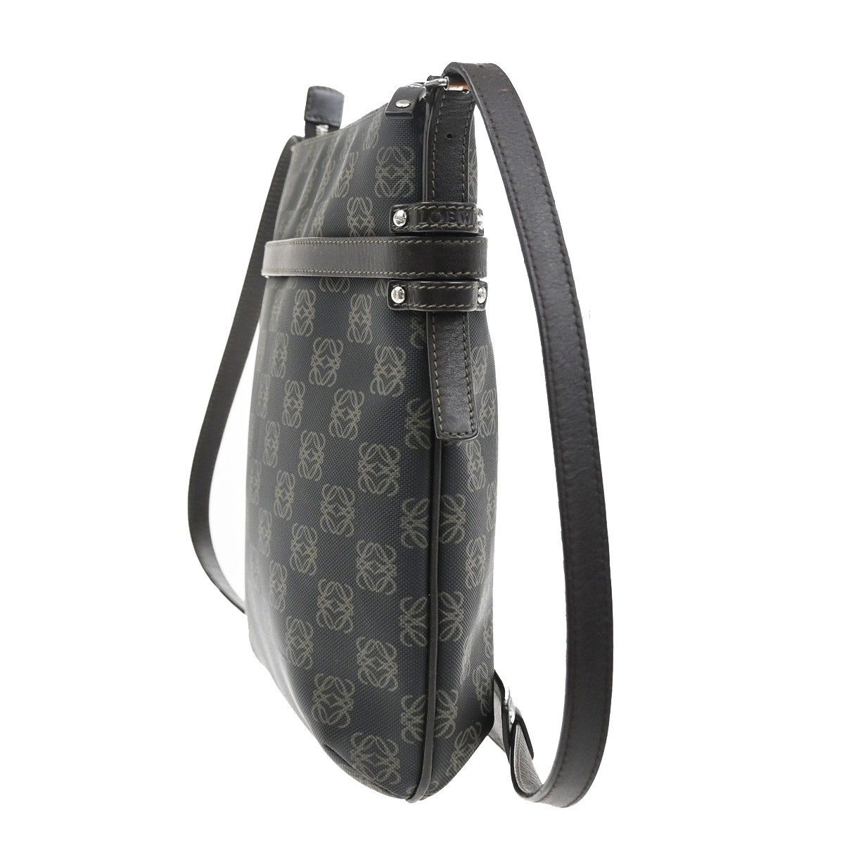 Loewe Loewe Vintage Anagram Zip Crossbody Bag PVC Leather Size ONE SIZE - 4 Thumbnail