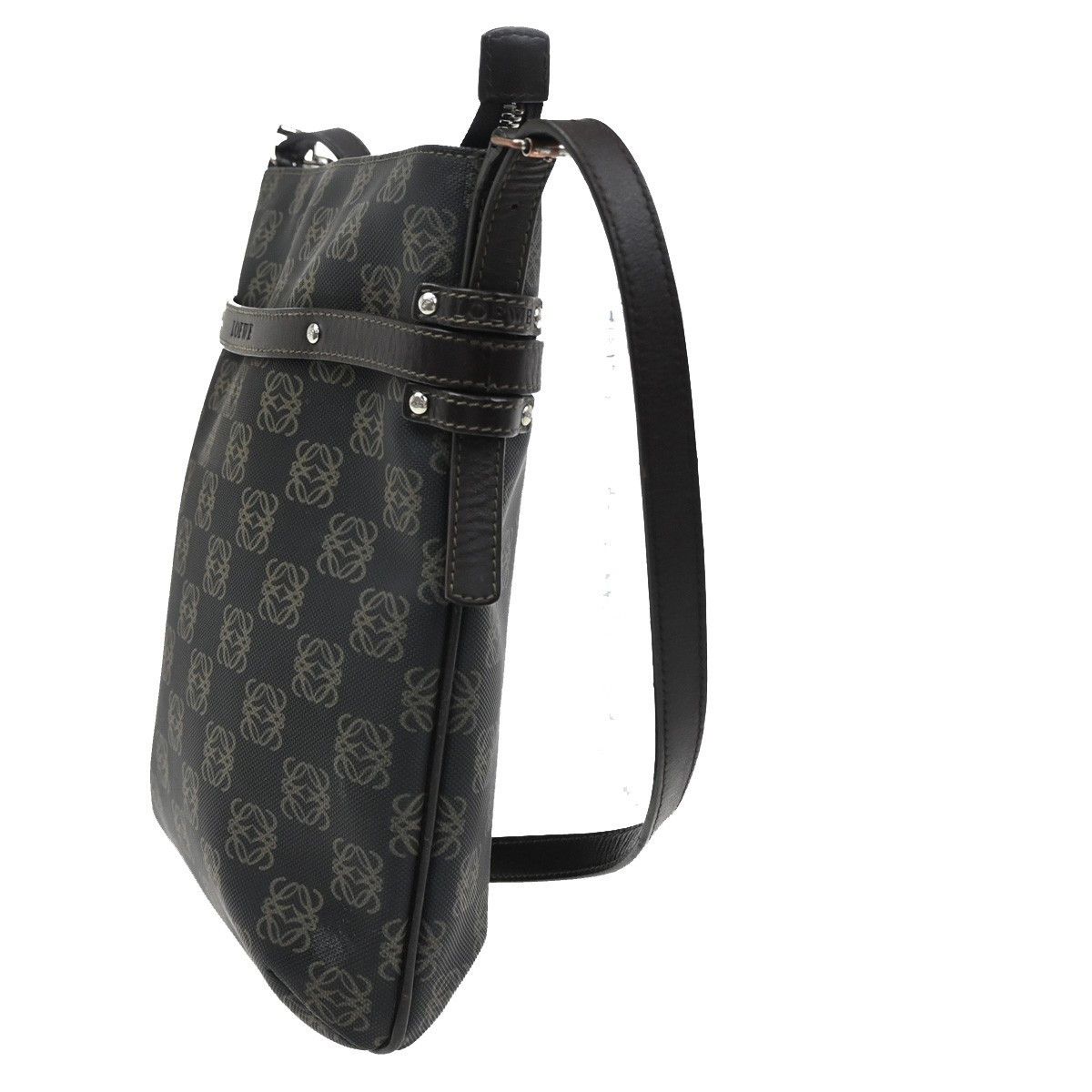 Loewe Loewe Vintage Anagram Zip Crossbody Bag PVC Leather Size ONE SIZE - 3 Thumbnail