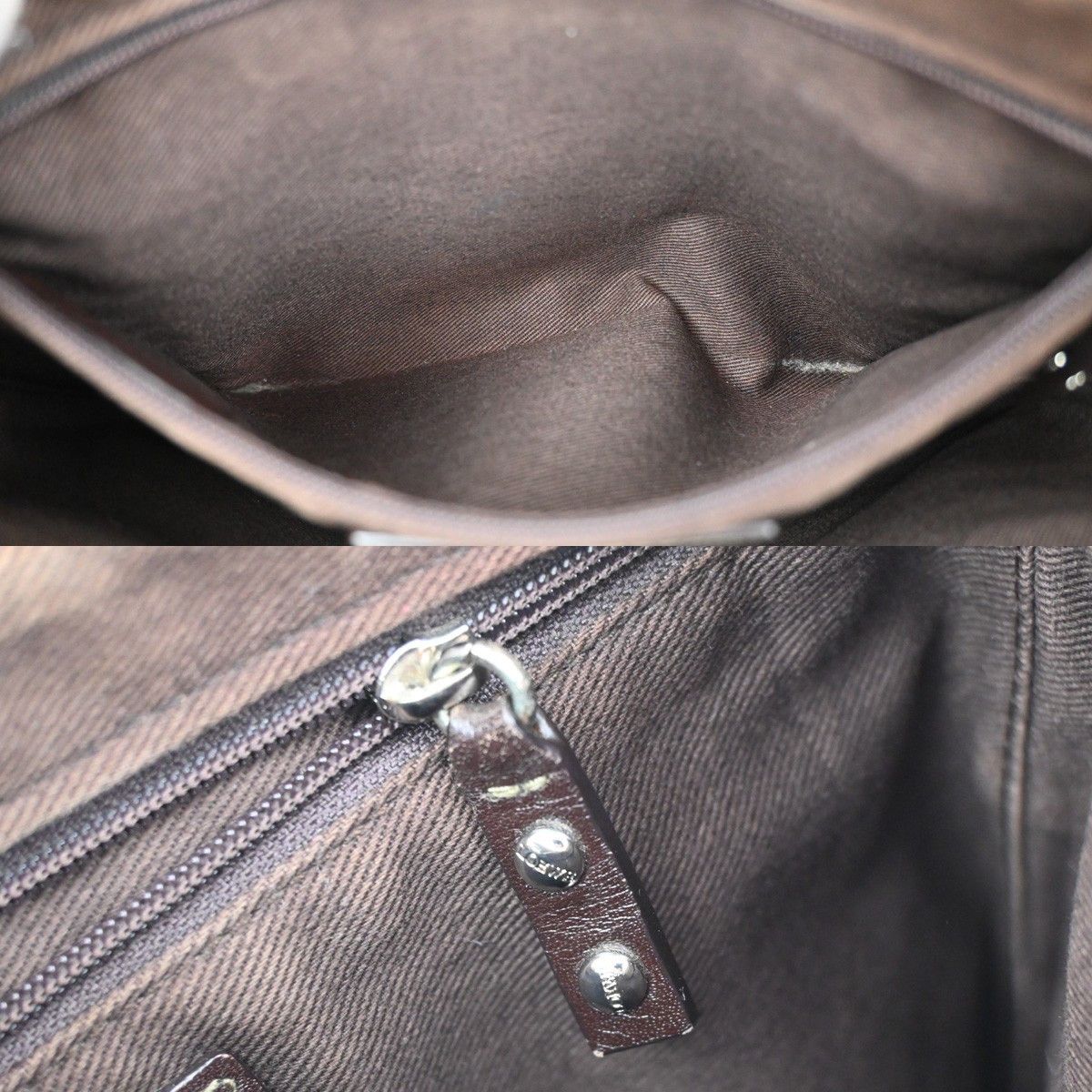 Loewe Loewe Vintage Anagram Zip Crossbody Bag PVC Leather Size ONE SIZE - 14 Thumbnail