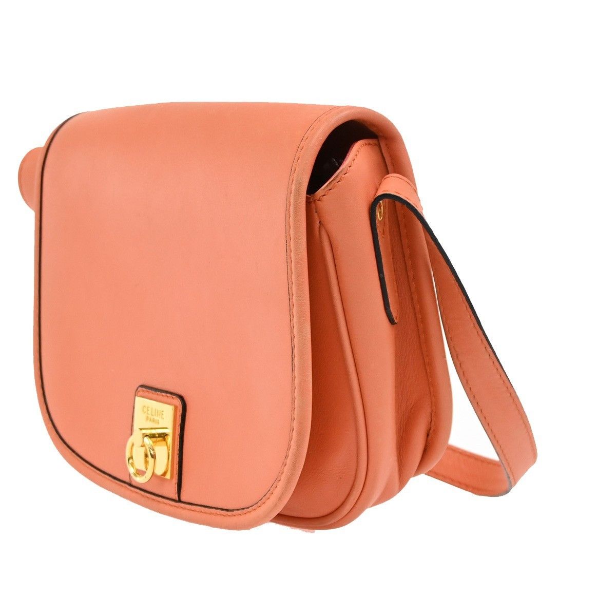 Celine Celine Vintage Flap Shoulder Bag Leather Size ONE SIZE - 3 Thumbnail