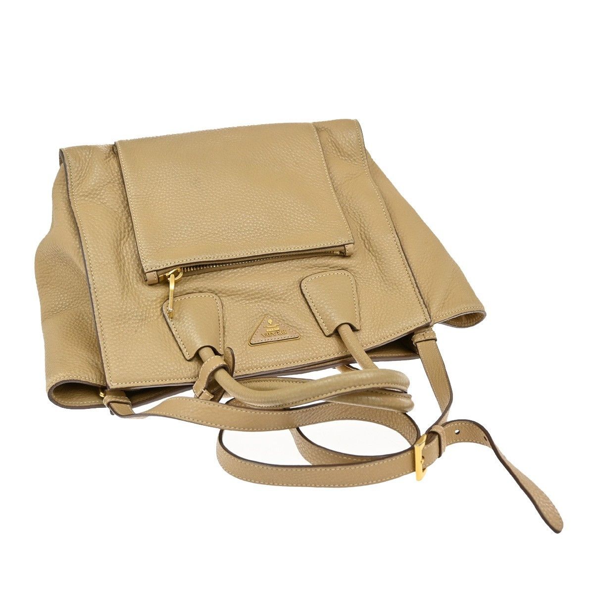 Prada Prada Front Pocket Wing Convertible Tote Vitello Daino Size ONE SIZE - 7 Thumbnail