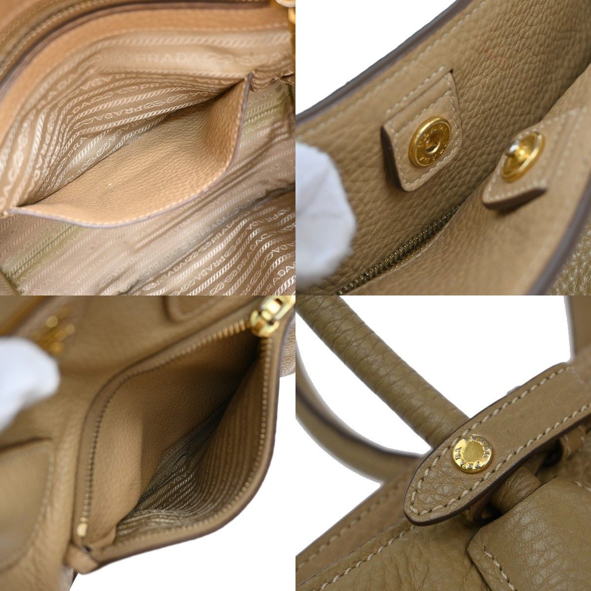 Prada Prada Front Pocket Wing Convertible Tote Vitello Daino Size ONE SIZE - 12 Thumbnail