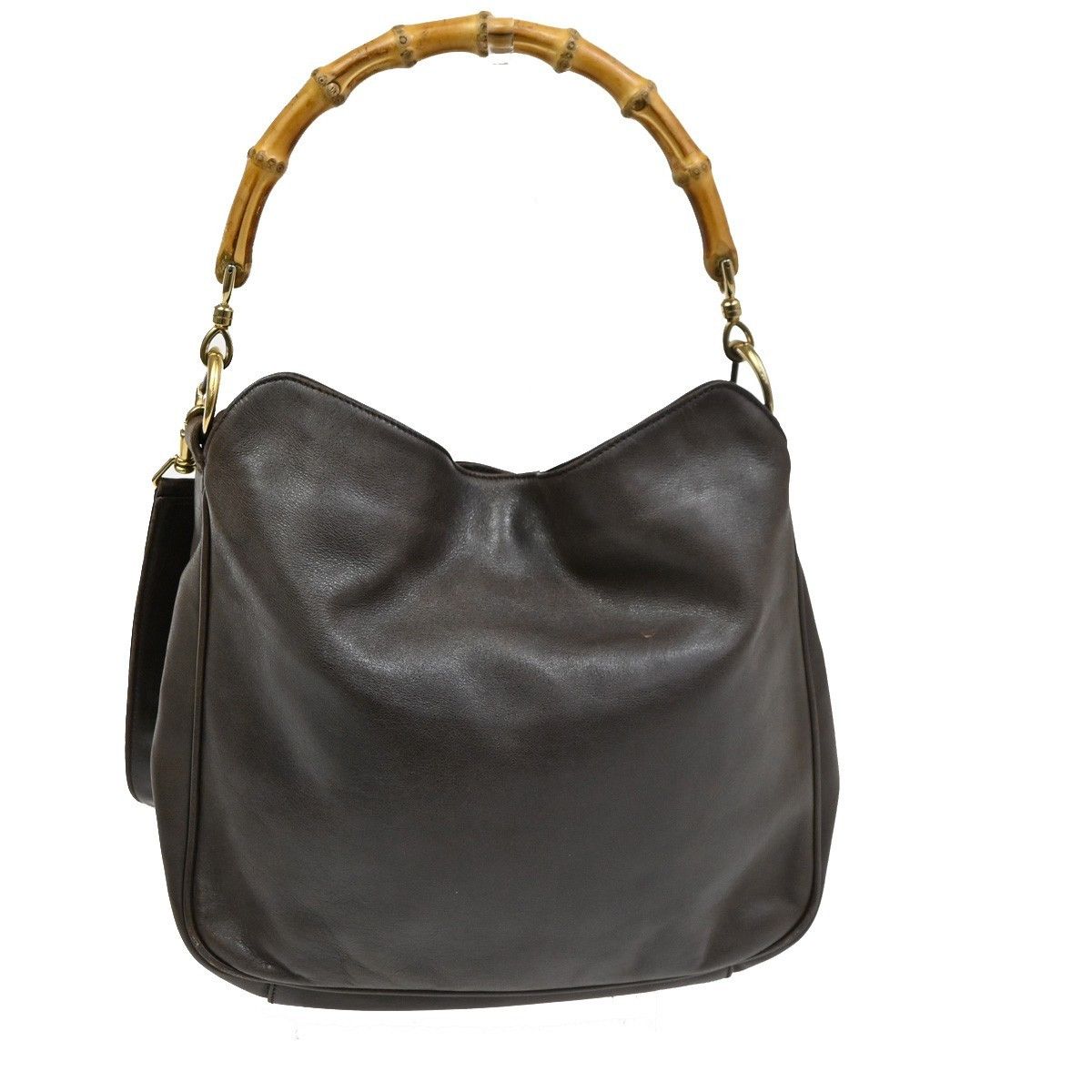 Gucci Gucci Vintage Bamboo Shoulder Bag Leather Size ONE SIZE - 2 Thumbnail