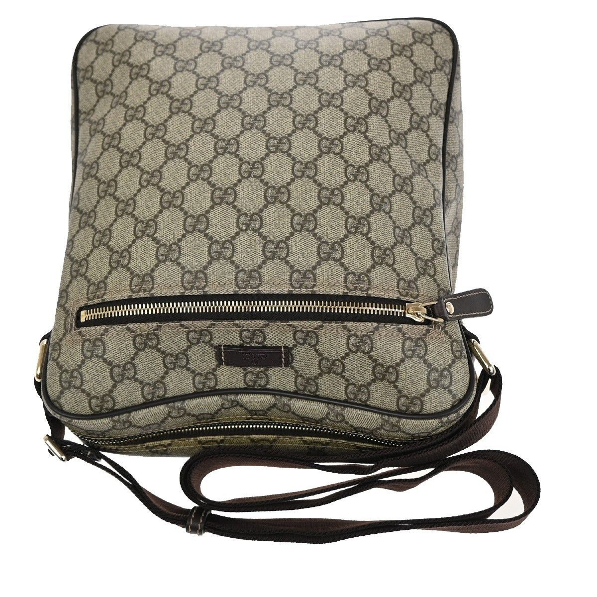 Gucci Gucci Front Zip Messenger GG Coated Canvas Size ONE SIZE - 10 Thumbnail
