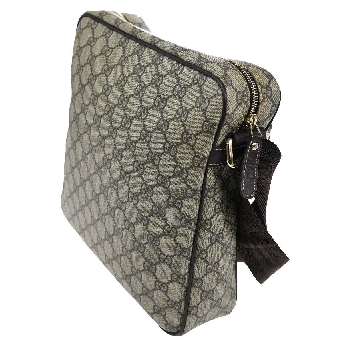 Gucci Gucci Front Zip Messenger GG Coated Canvas Size ONE SIZE - 4 Thumbnail