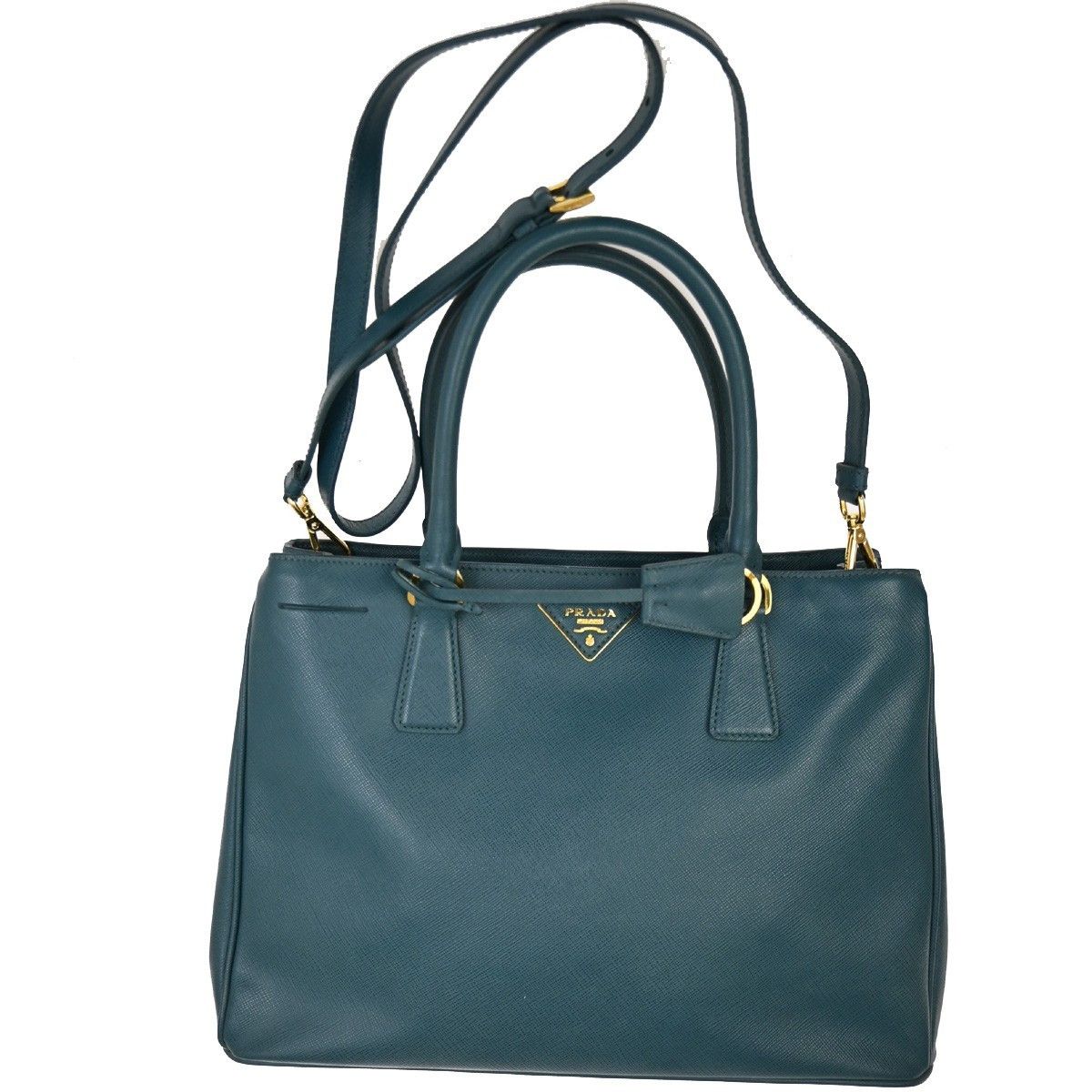 Prada Prada Double Zip Lux Tote Saffiano Leather Size ONE SIZE - 12 Thumbnail