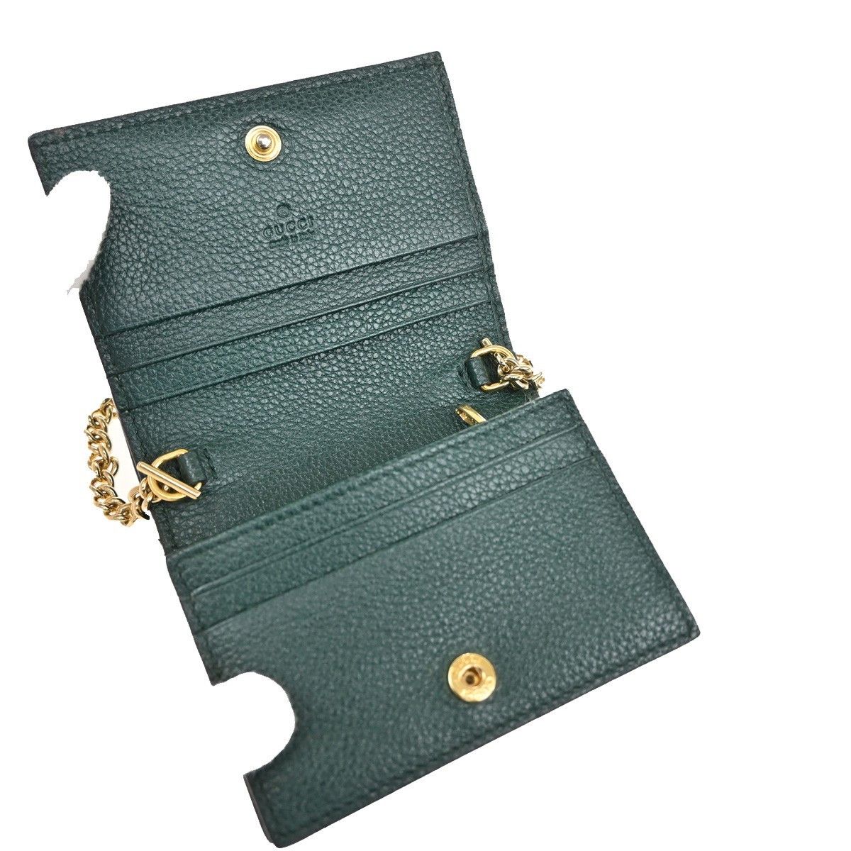 Gucci Gucci Zumi Chain Card Case Leather Size ONE SIZE - 10 Thumbnail