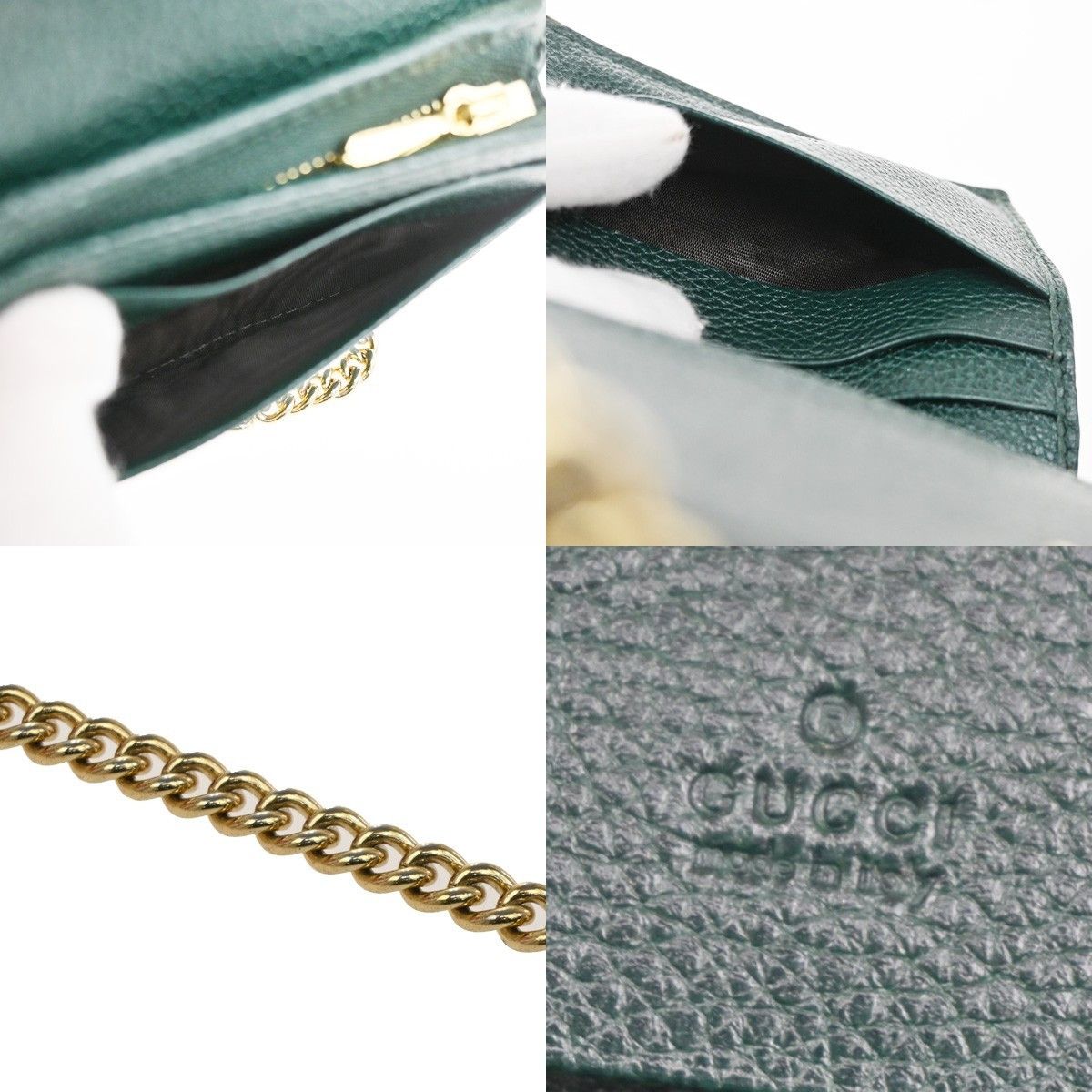 Gucci Gucci Zumi Chain Card Case Leather Size ONE SIZE - 6 Thumbnail