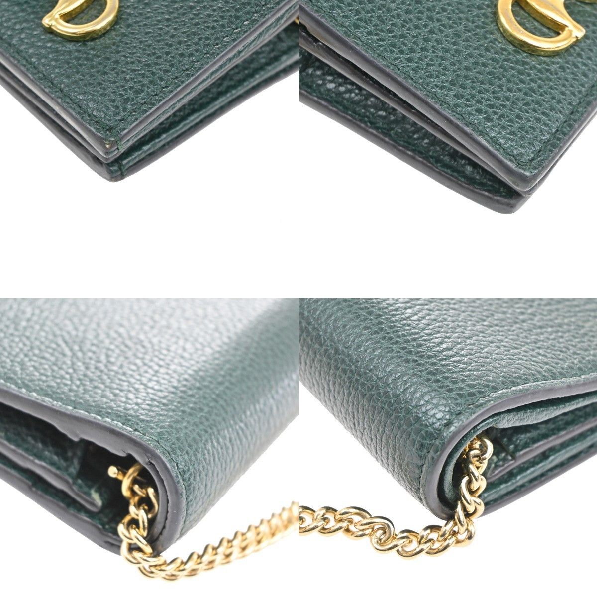 Gucci Gucci Zumi Chain Card Case Leather Size ONE SIZE - 9 Thumbnail