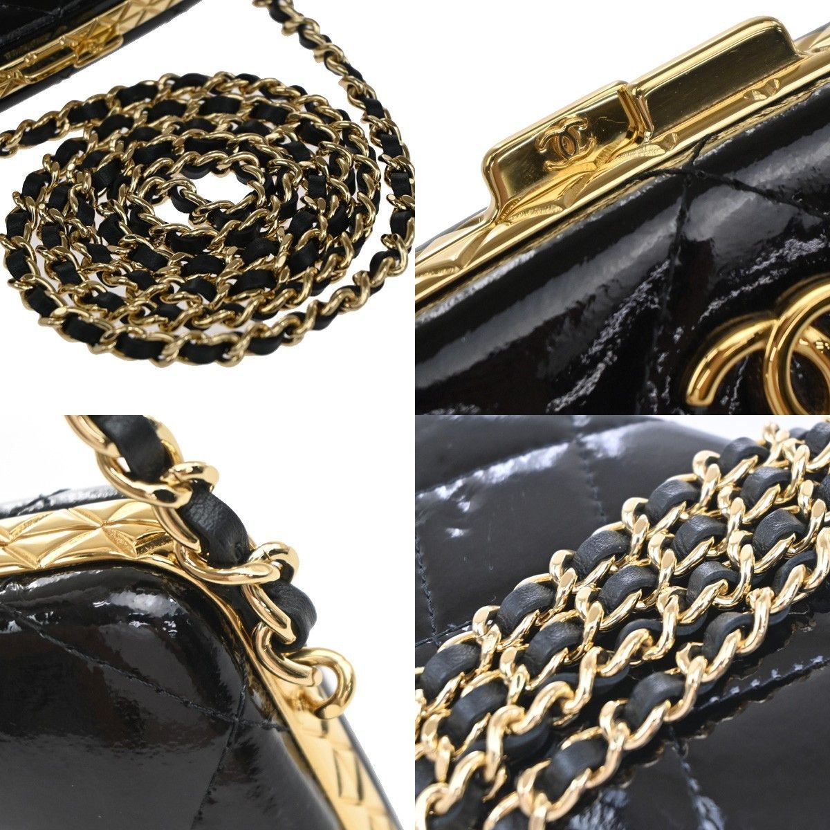 Chanel Chanel Framed Box Clutch with Chain Quilted Patent Size ONE SIZE - 10 Thumbnail
