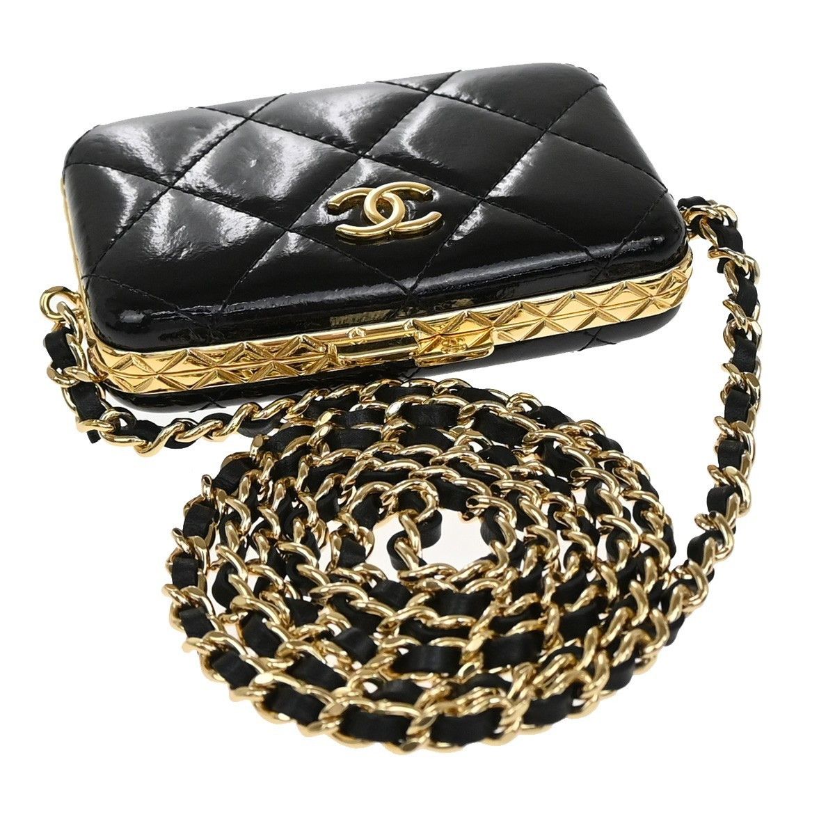 Chanel Chanel Framed Box Clutch with Chain Quilted Patent Size ONE SIZE - 8 Thumbnail