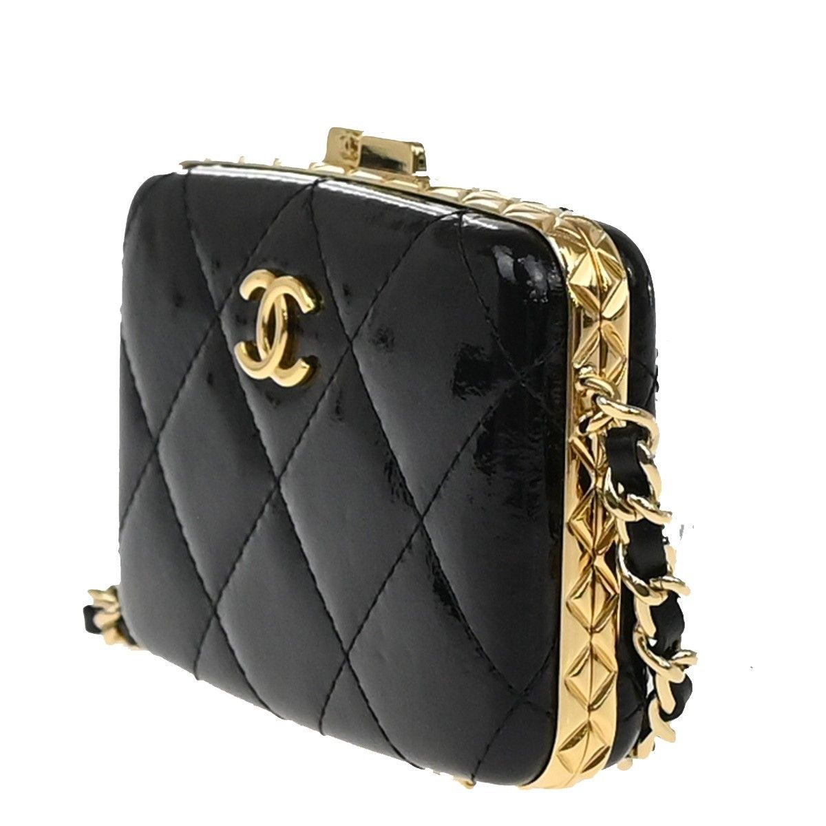 Chanel Chanel Framed Box Clutch with Chain Quilted Patent Size ONE SIZE - 3 Thumbnail