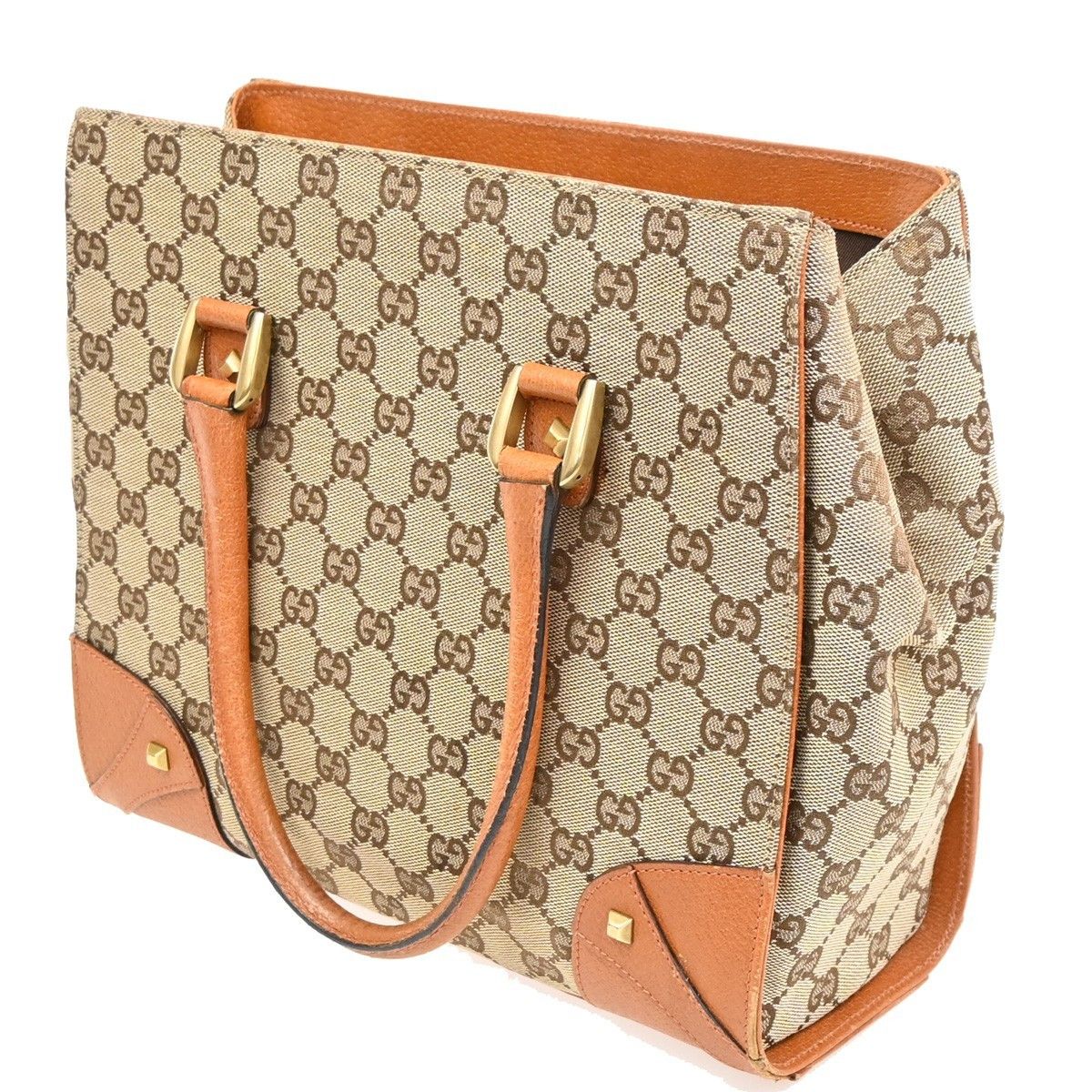 Gucci Gucci Nailhead Tote GG Canvas Size ONE SIZE - 3 Thumbnail