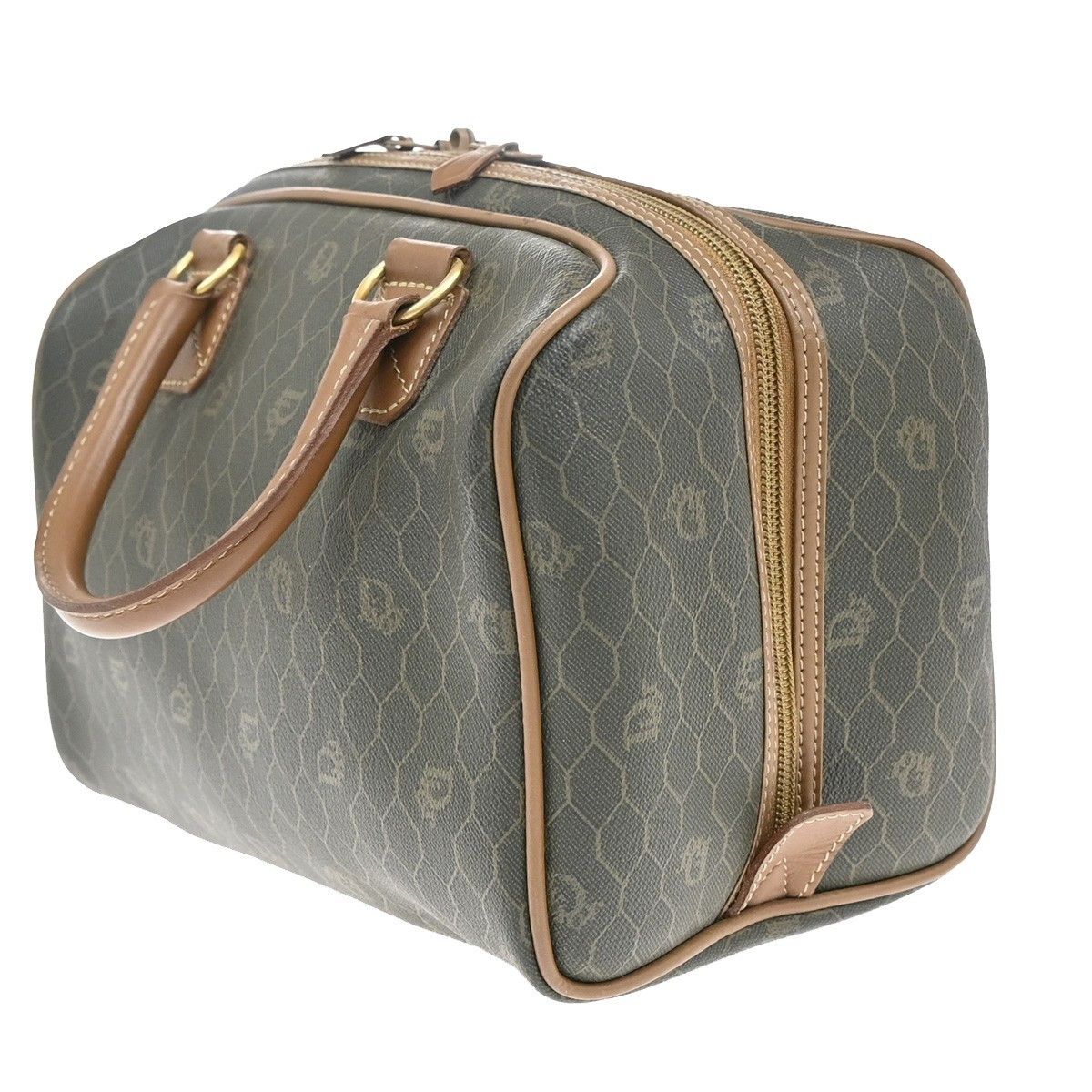 Dior Christian Dior Vintage Honeycomb Handbag Canvas Leather Size ONE SIZE - 4 Thumbnail