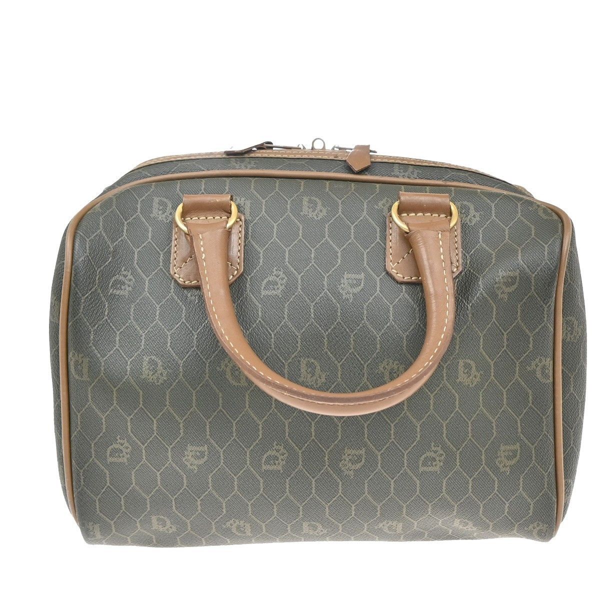 Dior Christian Dior Vintage Honeycomb Handbag Canvas Leather Size ONE SIZE - 2 Thumbnail