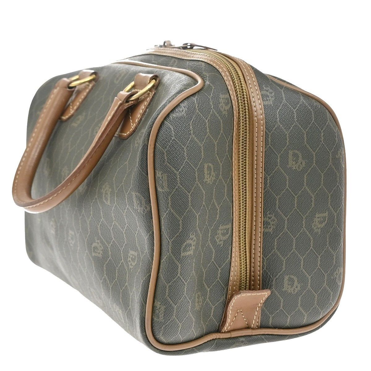 Dior Christian Dior Vintage Honeycomb Handbag Canvas Leather Size ONE SIZE - 3 Thumbnail