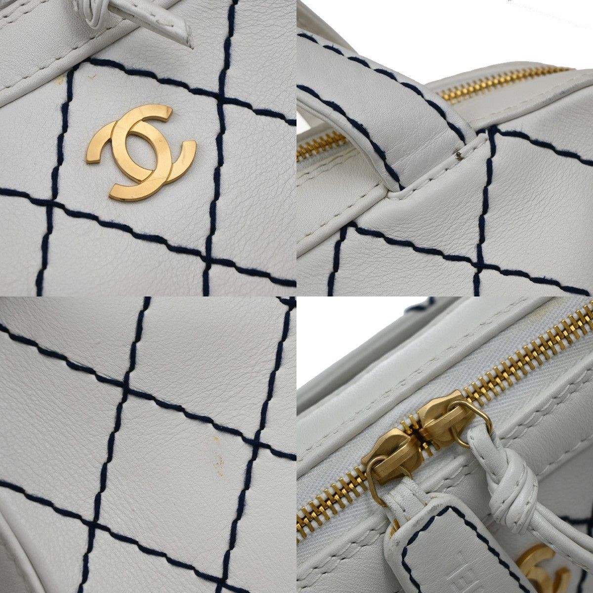 Chanel Chanel Surpique Zip Around Satchel Quilted Leather Size ONE SIZE - 10 Thumbnail