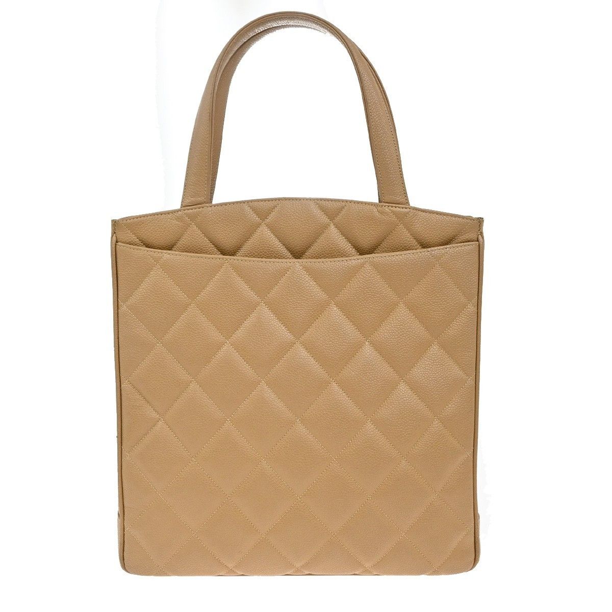 Chanel Chanel Vintage CC Lock Pocket Tote Quilted Caviar Size ONE SIZE - 2 Thumbnail