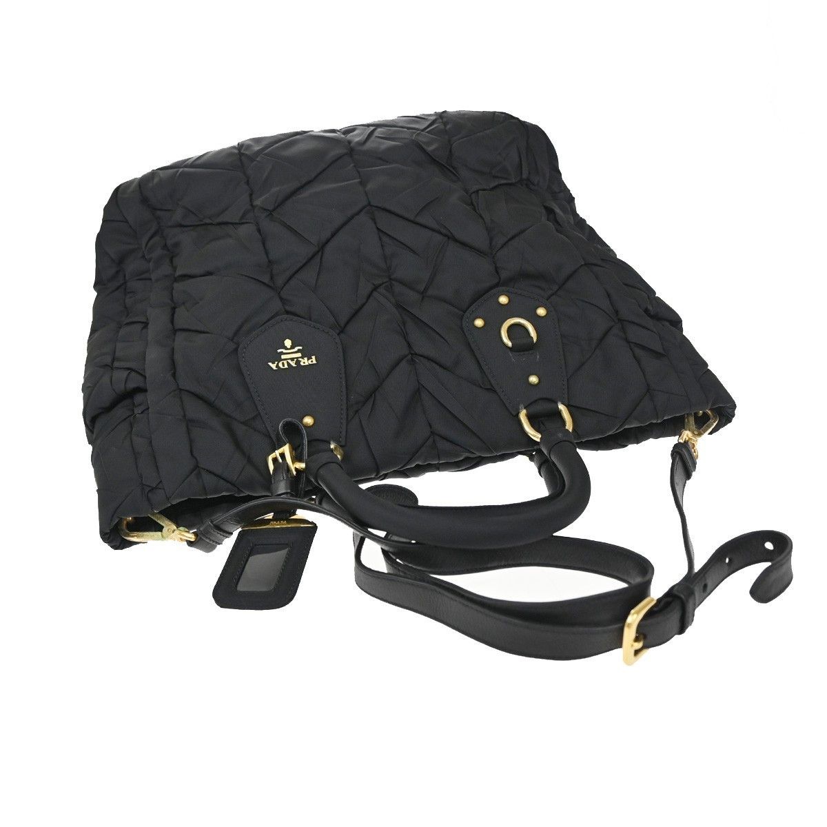 Prada Prada Convertible Side Pocket Tote Chevron Tessuto Size ONE SIZE - 10 Thumbnail
