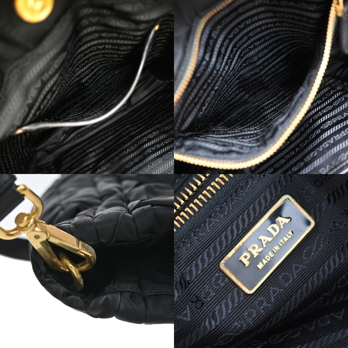 Prada Prada Convertible Side Pocket Tote Chevron Tessuto Size ONE SIZE - 6 Thumbnail