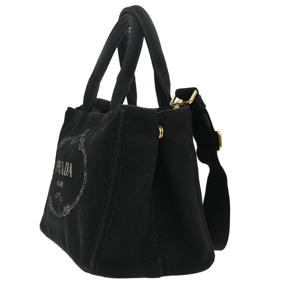 Prada Prada Canapa Convertible Tote Canvas Size ONE SIZE - 3 Thumbnail