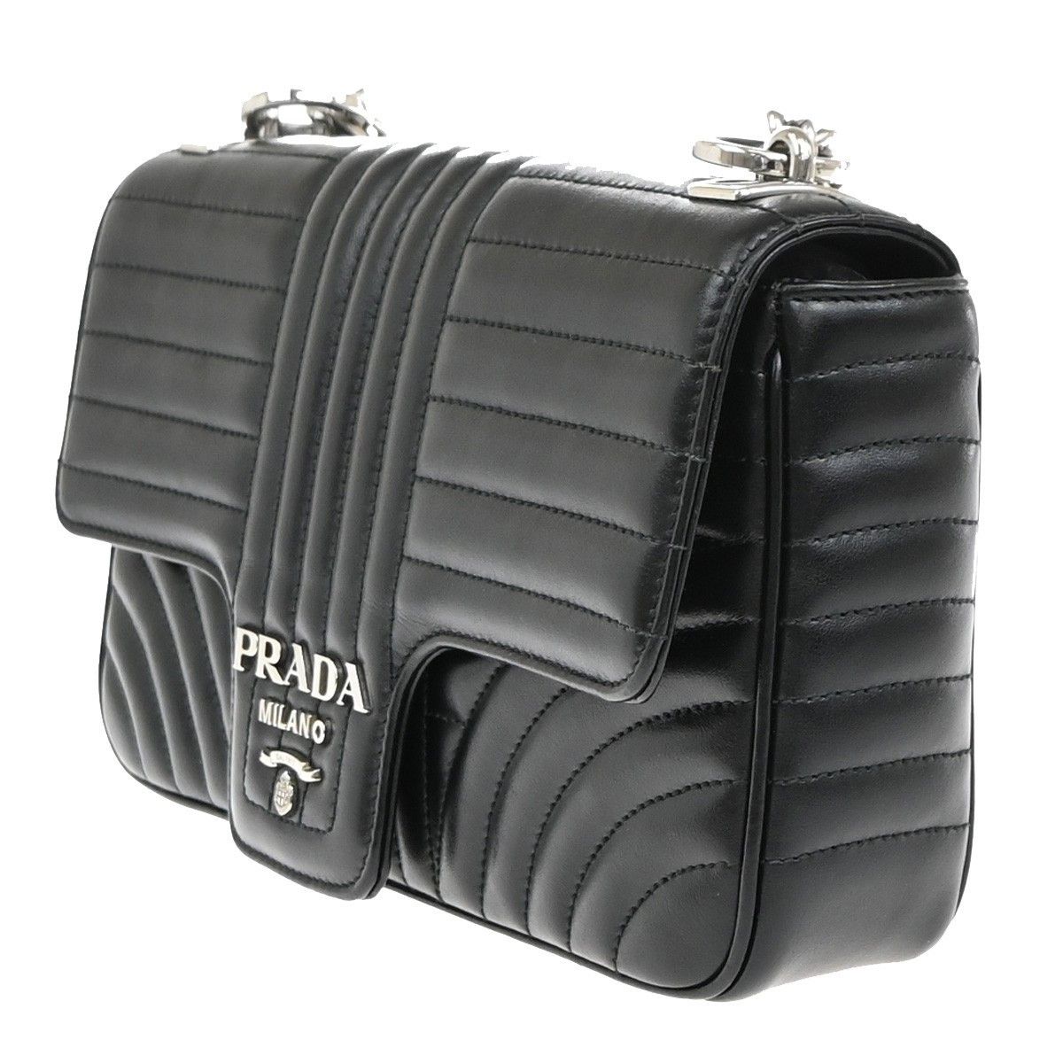 Prada Prada Chain Flap Shoulder Bag Diagramme Quilted Leather Size ONE SIZE - 3 Thumbnail