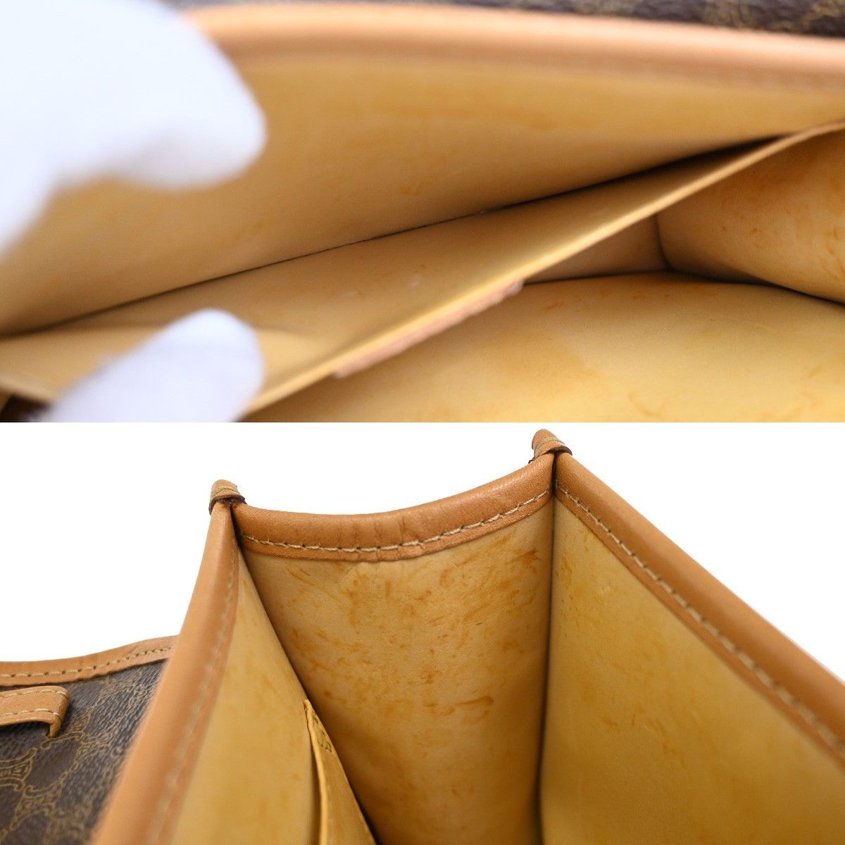 Celine Celine Vintage Macadam Handbag Canvas and Leather Size ONE SIZE - 15 Thumbnail