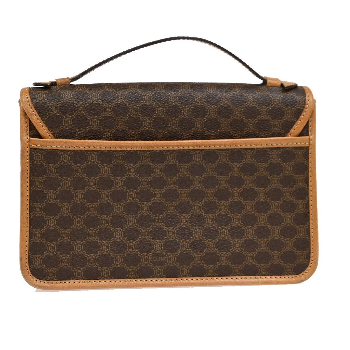 Celine Celine Vintage Macadam Handbag Canvas and Leather Size ONE SIZE - 2 Thumbnail