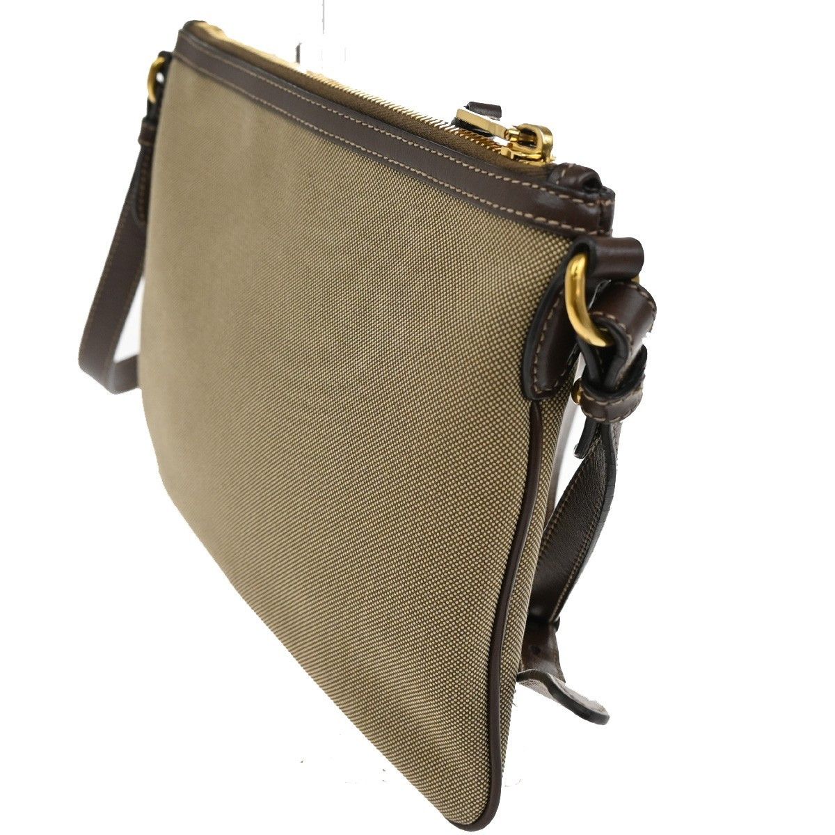 Prada Prada Logo Double Zip Crossbody Bag Canvas Size ONE SIZE - 4 Thumbnail