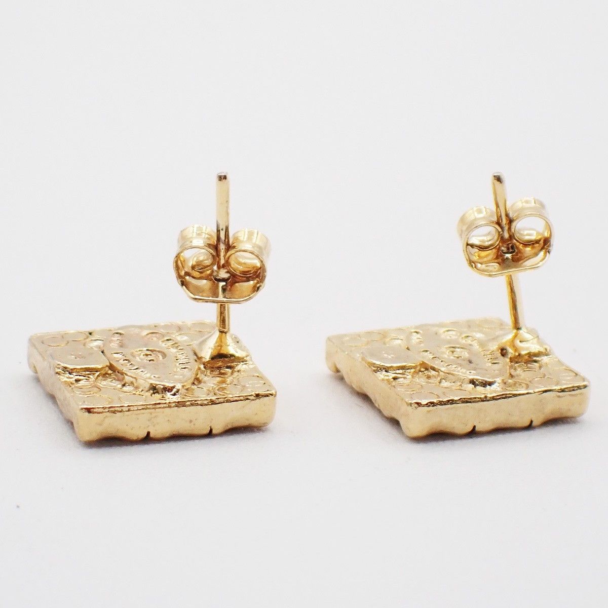 Chanel Chanel CC Square Stud Earrings Metal with Enamel Size ONE SIZE - 4 Thumbnail