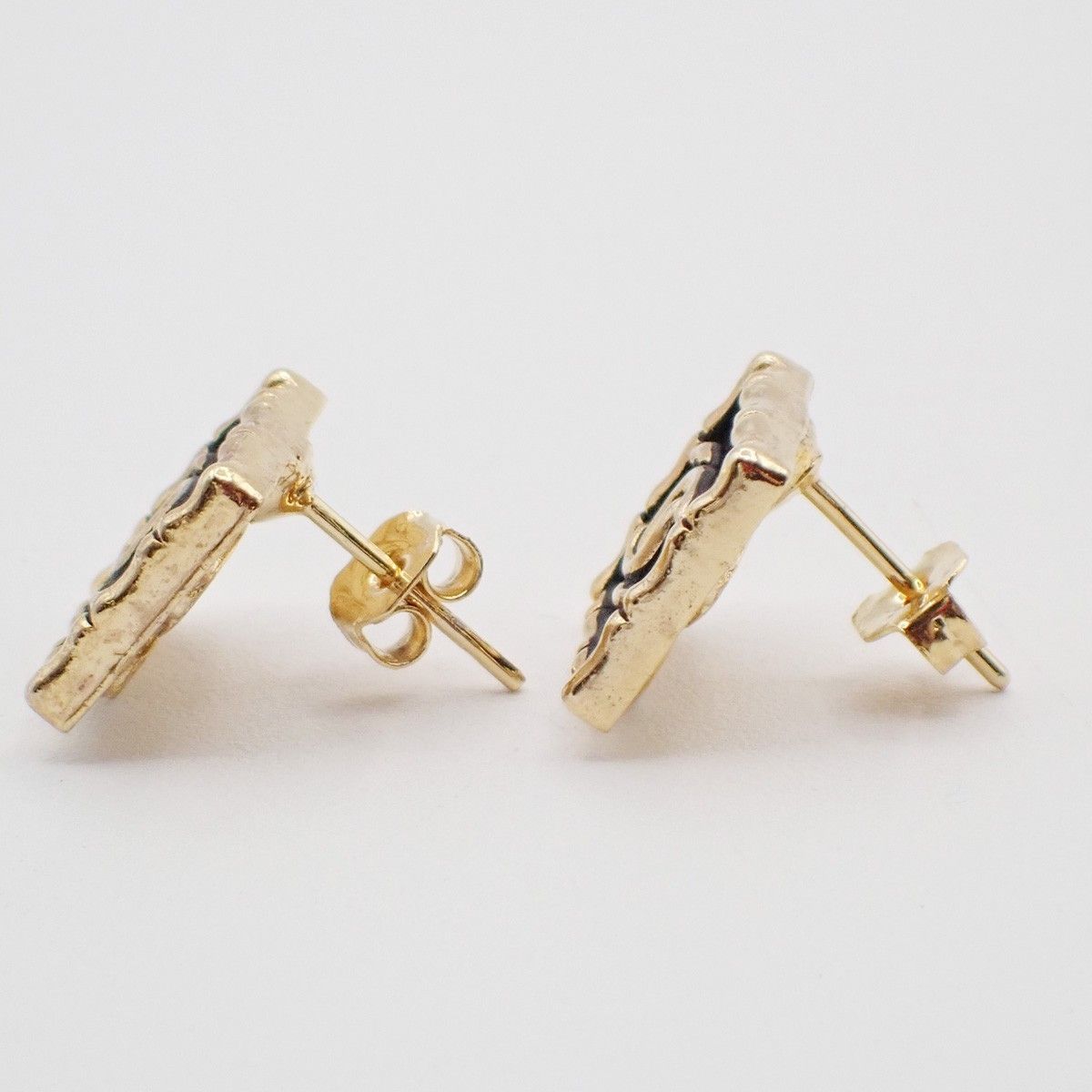 Chanel Chanel CC Square Stud Earrings Metal with Enamel Size ONE SIZE - 3 Thumbnail