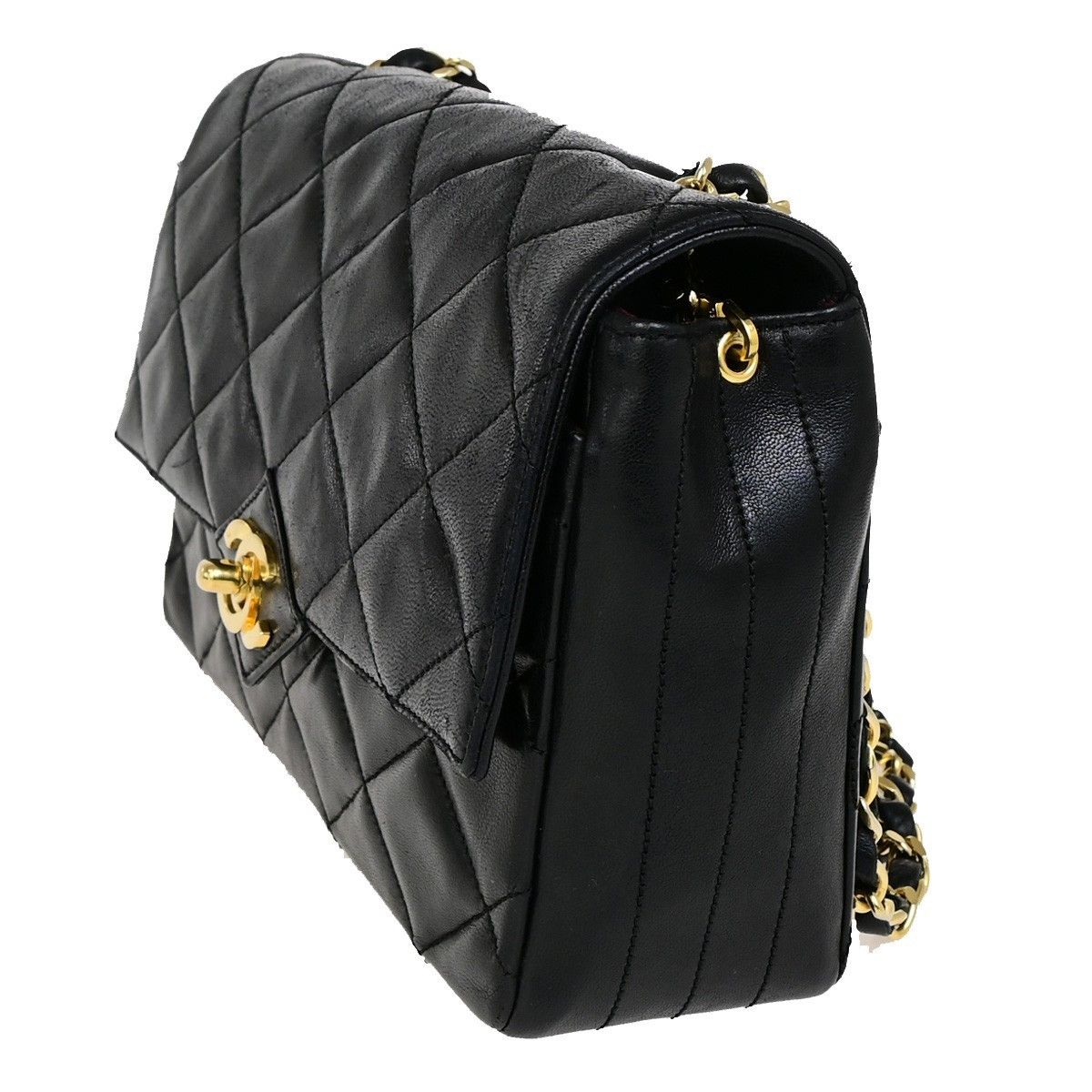 Chanel Chanel Vintage CC Chain Flap Bag Quilted Lambskin Size ONE SIZE - 3 Thumbnail
