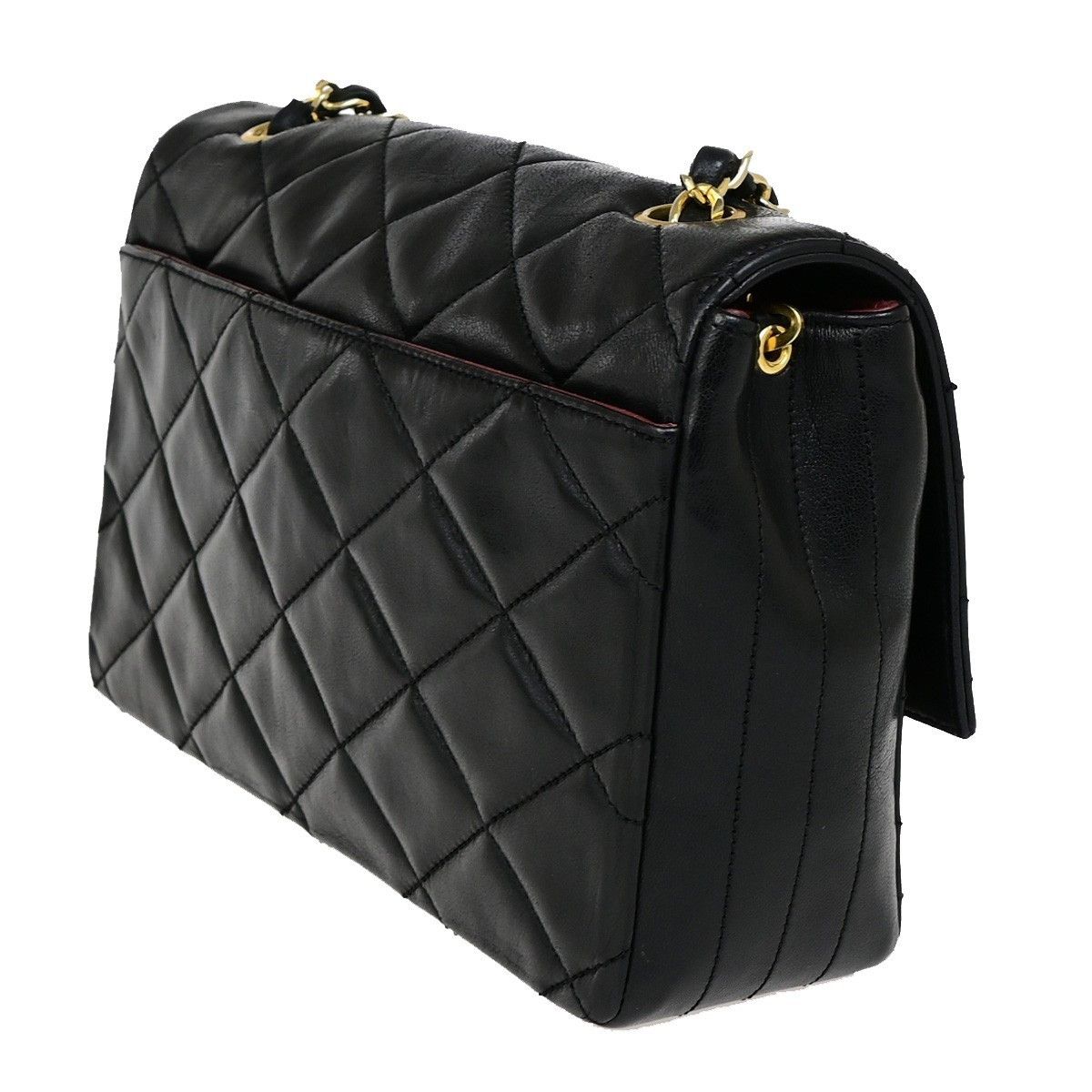 Chanel Chanel Vintage CC Chain Flap Bag Quilted Lambskin Size ONE SIZE - 4 Thumbnail