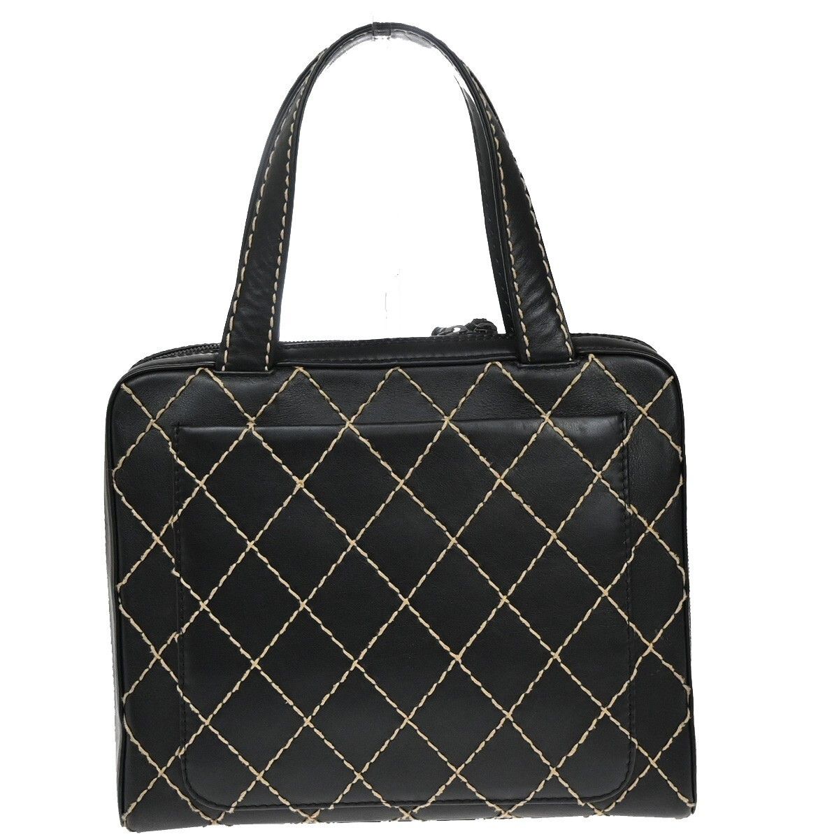 Chanel Chanel Surpique Zip Around Satchel Quilted Leather Size ONE SIZE - 2 Thumbnail