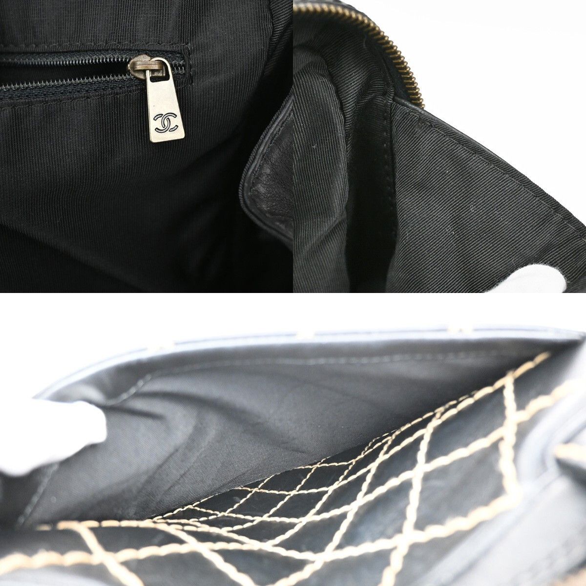 Chanel Chanel Surpique Zip Around Satchel Quilted Leather Size ONE SIZE - 16 Thumbnail