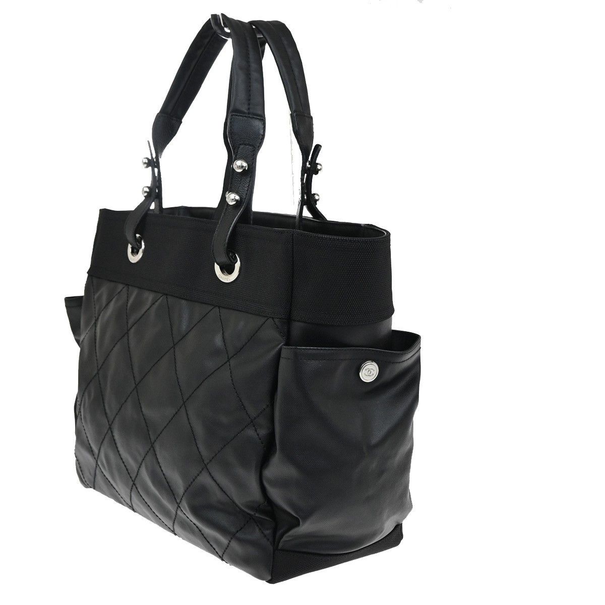 Chanel Chanel Biarritz Pocket Tote Quilted Coated Canvas Size ONE SIZE - 4 Thumbnail