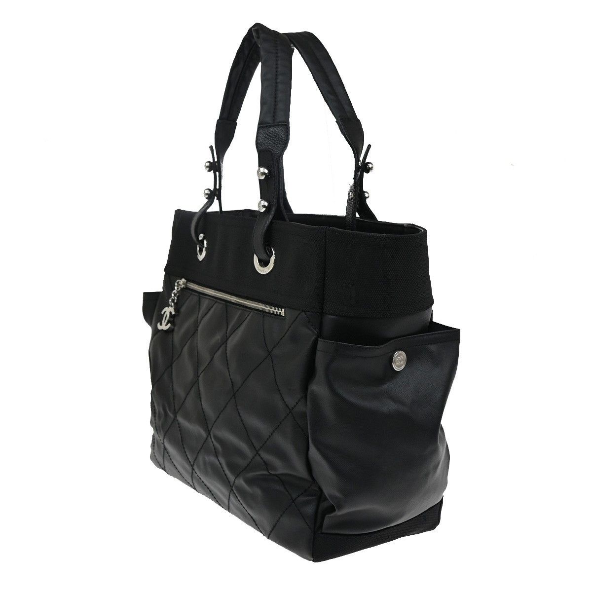 Chanel Chanel Biarritz Pocket Tote Quilted Coated Canvas Size ONE SIZE - 3 Thumbnail