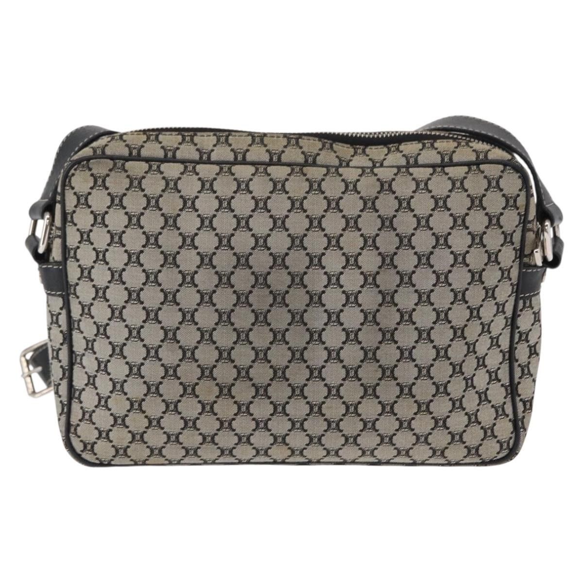 Celine Celine Vintage Macadam Shoulder Bag Canvas and Leather Size ONE SIZE - 2 Thumbnail